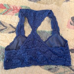 Free People Blue Lace Racerback Bralette